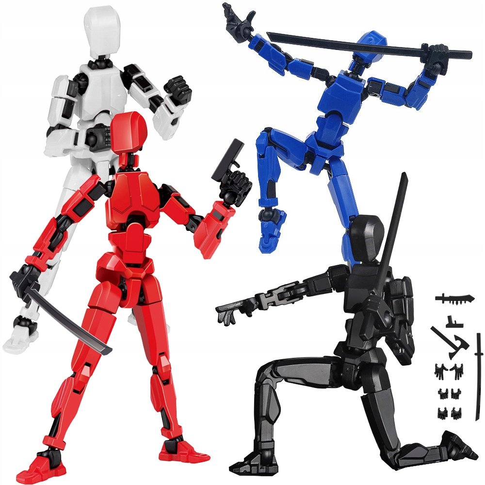 Mini Figurka Ruchomy Robot Figurka Ruchoma Legenda Manekin 3D Figurka 4PCS