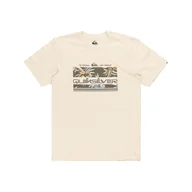 Koszulki męskie - Męska Koszulka z krótkim rękawem QUIKSILVER TROPICAL RAINBOW SS EQYZT07679-WDW0 – Beżowy - miniaturka - grafika 1
