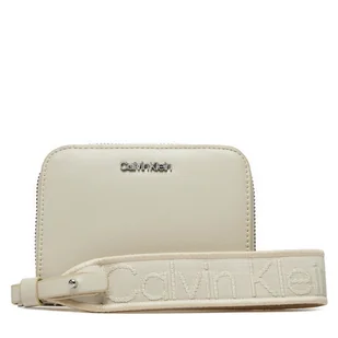 Duży Portfel Damski Calvin Klein Gracie K60K611688 Beżowy - Portfele - miniaturka - grafika 1