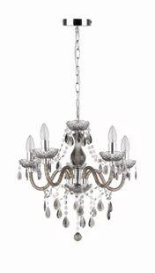 Marie - zwis 5 płomienny chrom/czarny 128305-02 - Lampy sufitowe - miniaturka - grafika 1
