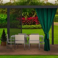 Zasłony - Zasłona ogrodowa 155x240cm zielona 1 szt zasłona zewnętrzna wodoodporna zasłona na taras balkon zasłona do ogrodu zasłona na zewnątrz - miniaturka - grafika 1
