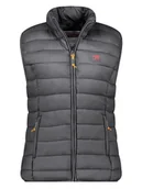 Kamizelki damskie - Geographical Norway Kamizelka pikowana "Vatikolor" w kolorze szarym - miniaturka - grafika 1