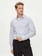 Koszule męskie - Tommy Hilfiger Koszula Circle MW0MW34649 Błękitny Slim Fit - miniaturka - grafika 1