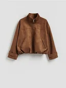 Moda i Uroda OUTLET - Reserved - Kurtka z imitacji zamszu - brązowy - miniaturka - grafika 1