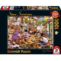 Schmidt Puzzle PQ 1000 Zwierzaki w kuchni (Chef Mania) G3 - - Puzzle - miniaturka - grafika 1