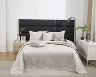 Narzuty - Jasny Beż Narzuta Pikowana Velvet na Łóżko 240x220 MAYA - miniaturka - grafika 1