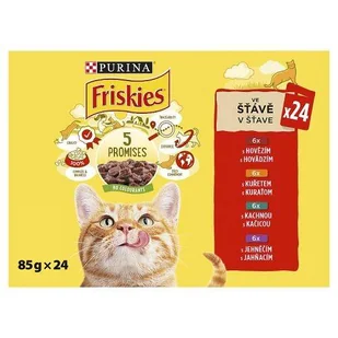 PURINA Friskies Cat mięso w sosie MIX smaków 96x85g - Mokra karma dla kotów - miniaturka - grafika 3