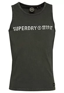 Sukienki - Superdry Vintage Corp Logo Vest Sukienka męska, Vintage Black, L - grafika 1