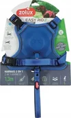 Szelki dla psów - Zolux Szelki ze smyczą automatyczną Easyride L niebieskie - miniaturka - grafika 1
