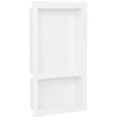 Akcesoria do armatury i ceramiki - Wnęka prysznicowa z 2 półkami, biała, połysk, 41x69x9 cm 151398 VIDAXL - miniaturka - grafika 1