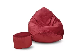 Pufa welur sako XXXXL worek + gratis czerwona - Pufy i podnóżki - miniaturka - grafika 1