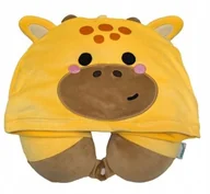 Akcesoria podróżnicze - Poduszka podróżna z kapturem Żyrafa Raffi - miniaturka - grafika 1