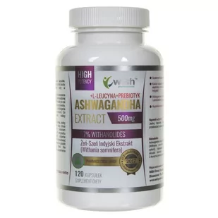 Wish Pharmaceutical Wish Ashwagandha Ekstrakt 500 mg - 120 kapsułek WISH9311 - Suplementy naturalne - miniaturka - grafika 1