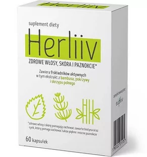 Supliiv Herliiv WŁOSY SKÓRA PAZNOKCIE 60 kapsułek B080-435FE - Suplementy naturalne - miniaturka - grafika 1
