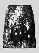 Spódnice - Spódnica mini z cekinowym obszyciem model ‘TANA’ - miniaturka - grafika 1