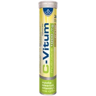 Witaminy i minerały - C-Vitum plus CYNK 1000 mg, 24 tabletki musujące OLEOFARM - miniaturka - grafika 1