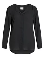 Bluzki damskie - Vila Bluzka damska oversize, czarny (Black Black), XS - miniaturka - grafika 1