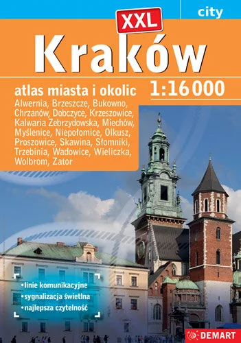 Kraków XXL atlas miasta plus 19 Demart