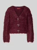 Swetry damskie - Kurtka z dzianiny z efektowną przędzą model ‘TOMIKO’ - miniaturka - grafika 1