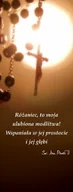 Ikony i obrazy sakralne - Baner na Różaniec "Różaniec, to moja.." 50x130 cm - miniaturka - grafika 1