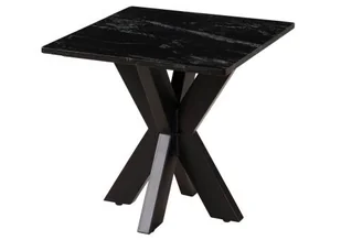 BARCELONA Stolik #415 Metal czarny + Marmur czarny 55x55x55 cm - Ławy i stoliki kawowe - miniaturka - grafika 1