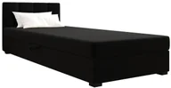 Inne meble do sypialni - Czarne łóżko młodzieżowe tapicerowane 80x195 cm G6-H81 - miniaturka - grafika 1
