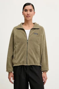 Columbia bluza polarowa Benton Springs damska kolor zielony gładka 2136221 - Bluzy damskie - miniaturka - grafika 1