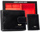 Breloki - Zestaw prezentowy: skórzany portfel męski, etui i brelok - Peterson - miniaturka - grafika 1