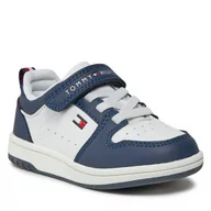 Buty dla chłopców - Sneakersy Tommy Hilfiger Low Cut Lace Up/Velcro Sneaker T1X9-33340-1355 M Blue/White X007 - miniaturka - grafika 1