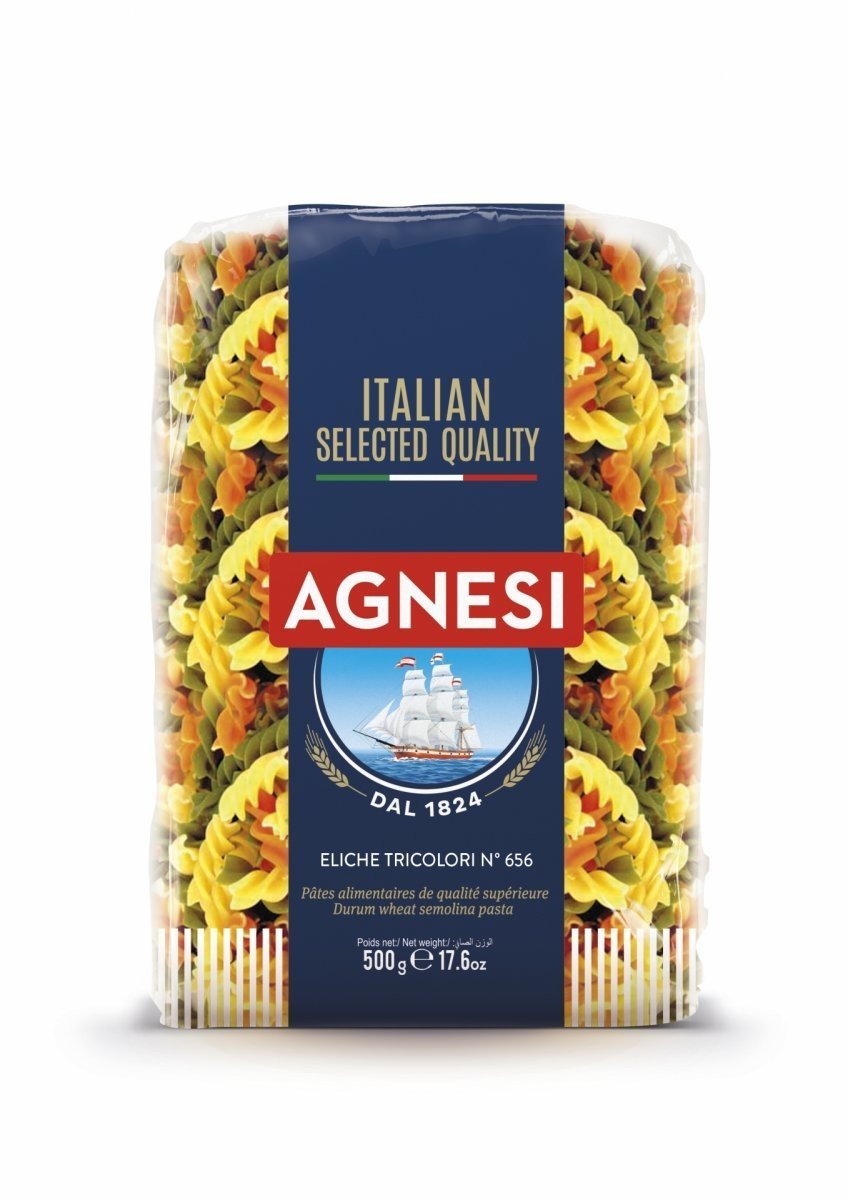 AGNESI Makaron Eliche Tricolori świderki w trzech kolorach 500 g