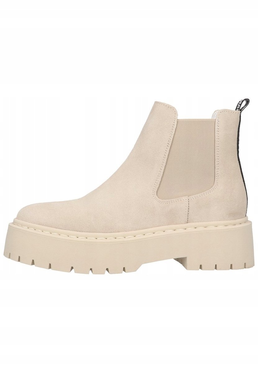 STEVE MADDEN BOTKI DAMSKIE BEŻOWE ZA KOSTKĘ KLASYCZNE SKÓRZANE 40 4CA