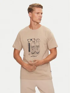 New Balance T-Shirt Sport Essentials Graphic MT43902DRW Beżowy Regular Fit - Koszulki męskie - miniaturka - grafika 1