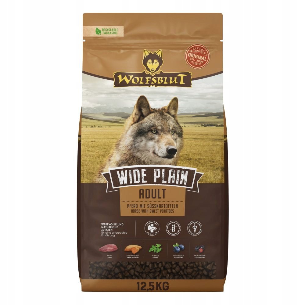 Wolfblut Wide Plain konina i bataty 12,5kg