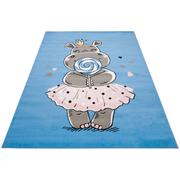 Niebieski dywan dziecięcy z Hipopotamem - Jomi 9X