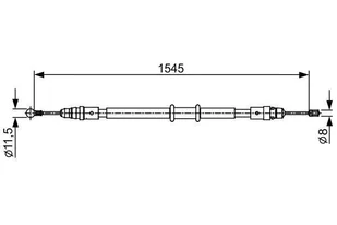 BOSCH Linka hamulcowa, 1 987 482 551 - Bezpłatny zwrot do 30 dni, największy wybór produktów. 1987482551 - Linki hamulca postojowego - miniaturka - grafika 1
