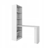 Biurka - Nowoczesne Biurko Z Regałem Biel Alaska 140X73X180 Cm - miniaturka - grafika 1
