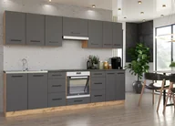 Meble kuchenne - Kuchnia Nowoczesna Modułowa Z Blatem Roma 2.8m Wotan Szary San Sebastian - miniaturka - grafika 1
