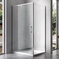 Kabiny prysznicowe - Hydrosan Kabina prysznicowa prostokątna drzwi uchylne 100x80 KZ06B - miniaturka - grafika 1