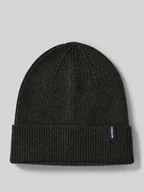 Czapki męskie - Czapka z dzianiny z mieszanki wiskozy z efektem prążkowania - miniaturka - grafika 1