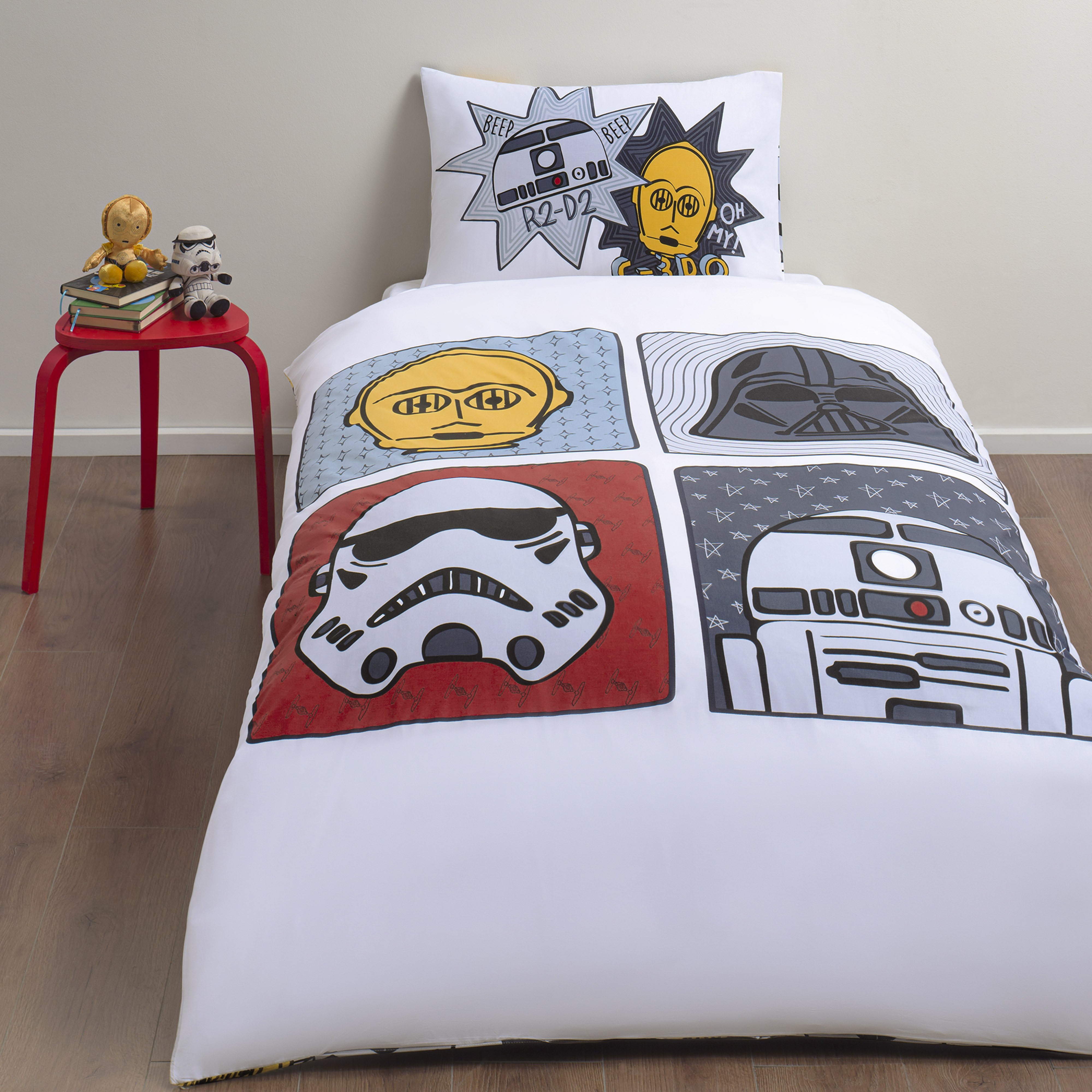 Disney Home Star Wars Dwustronna pościel dziecięca 100% bawełna 140x200 cm Poszewki na poduszki 60x70 cm
