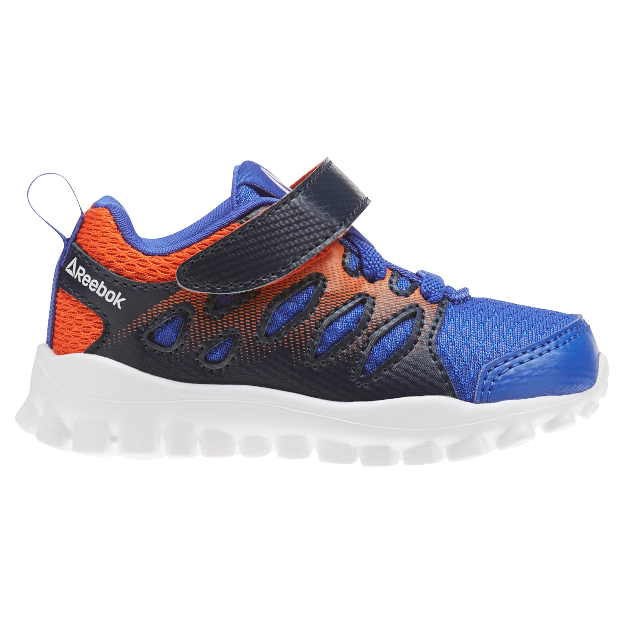 BUTY dziecięce REEBOK REALFLEX CN0095 rzepy 23,5 biały, niebieski, pomarańczowy r.23.5