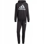 Dresy damskie - Dres męski adidas Big Logo Terry Track Suit czarny IJ8555 S - Adidas - miniaturka - grafika 1