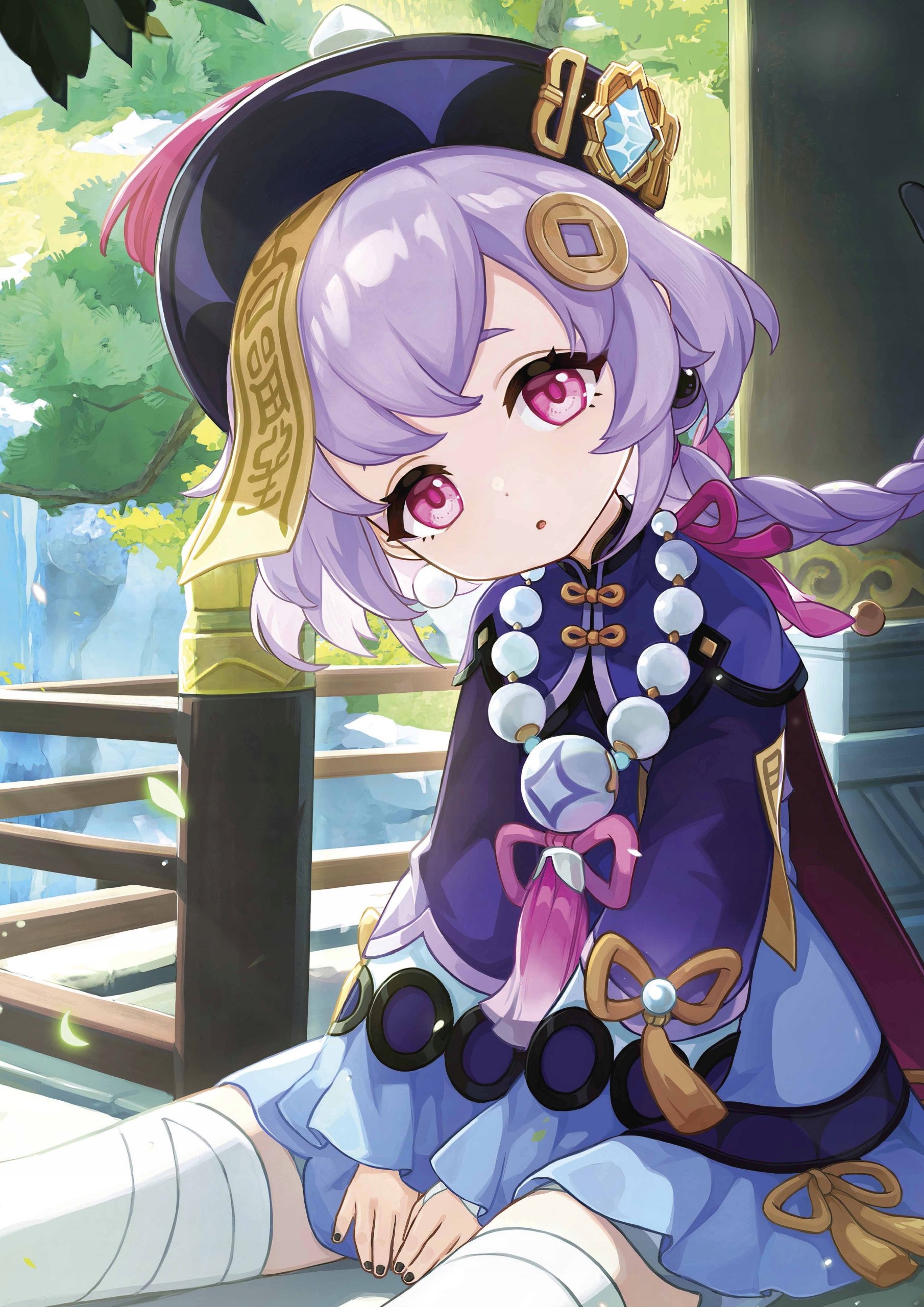 Plakat A3 Genshin Impact Anime Gra Qiqi