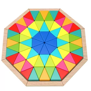Tooky Toy Puzzle trójkąty - Układanki dla dzieci - miniaturka - grafika 1