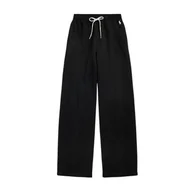 Spodnie damskie - pantaloni donna ralph lauren - knit-open bottom sweatpant-pants - nero - miniaturka - grafika 1