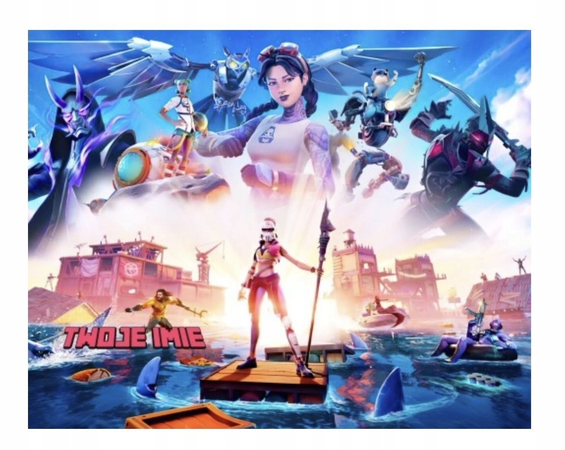 Puzzle FORTNITE GRA A3 252 el z Nadrukiem + IMIĘ Pudełko 26