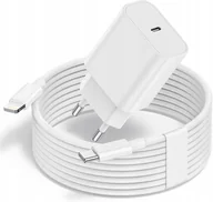 Ładowarki do telefonów - SZYBKA ŁADOWARKA DO IPHONE KOSTKA 20W + KABEL 1,5M USB-C - IPHONE LIGHTING - miniaturka - grafika 1
