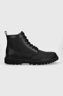 Botki męskie - Calvin Klein Jeans workery EVA LACEUP BOOT MID męskie kolor czarny YM0YM00833 - grafika 1