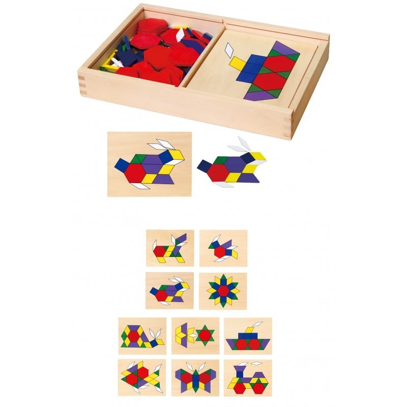 KLOCKI DREWNIANA PUZZLOWA WYOBRAŹNIA