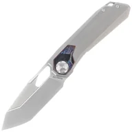 Noże - Nóż składany Remette Peregrine Falcon Gray / Colored Titanium, Hand Grinding Pearlescent M390 (RTT1-G) - miniaturka - grafika 1